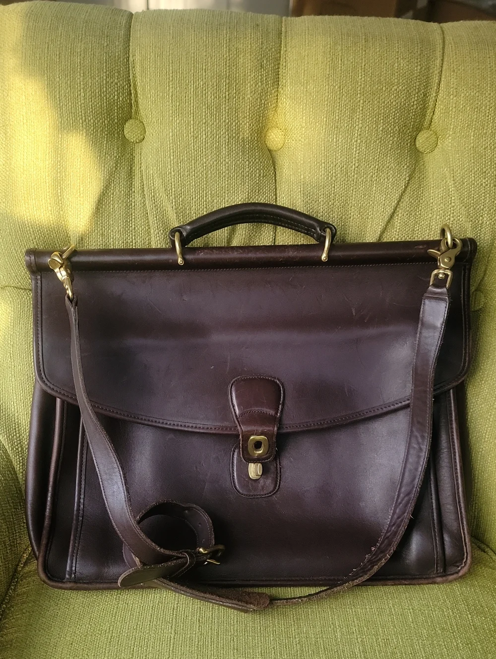 Vintage Coach Authentic Beekman Briefcase Dark Brown